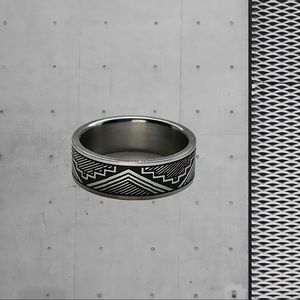 2/25$ Stainless Steel Ring 🪶 Tribal Design Ring